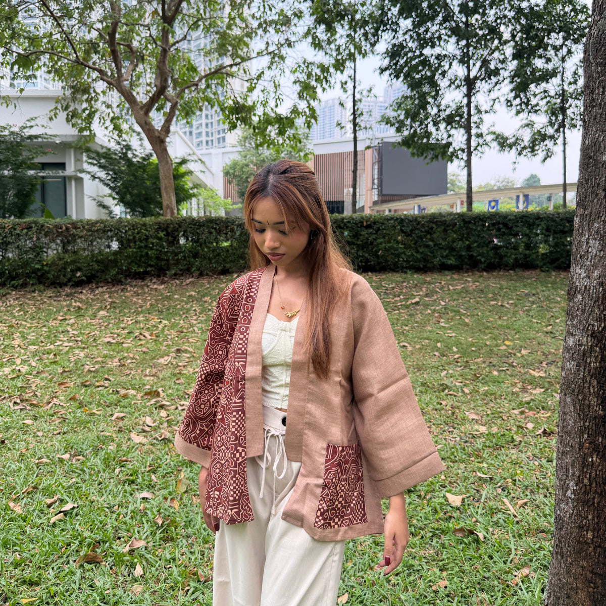 Linen Cardigan Batik