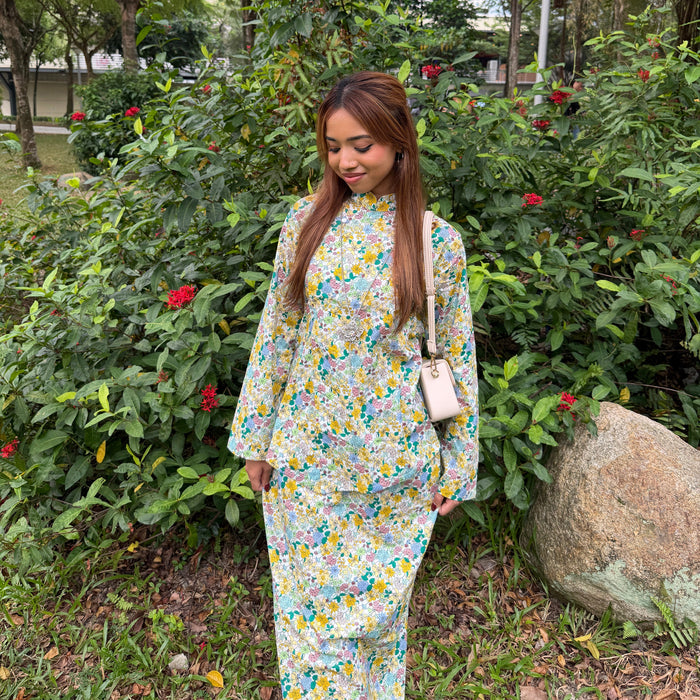 Kurung Shanghai Cotton Motif Flora