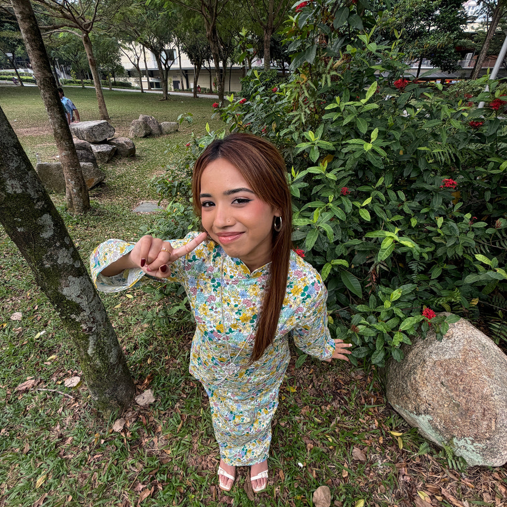 Kurung Shanghai Cotton Motif Flora