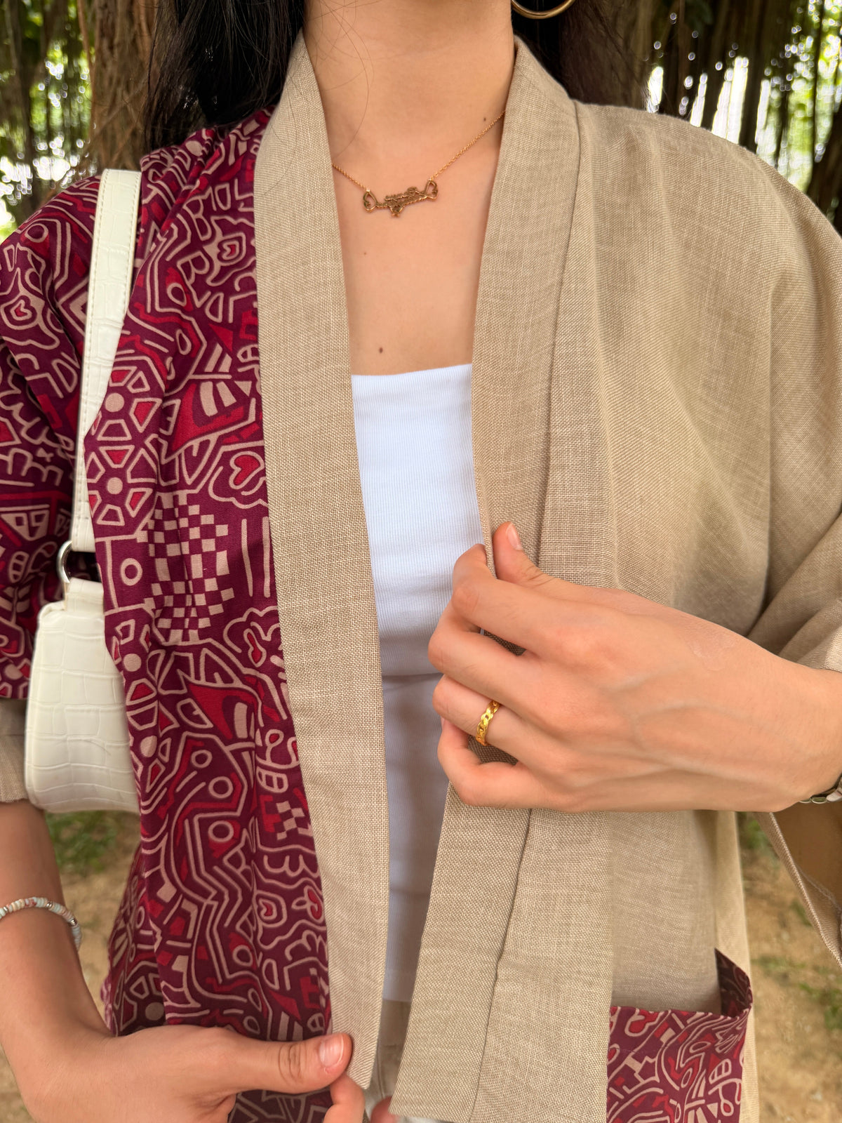 Linen Cardigan Batik