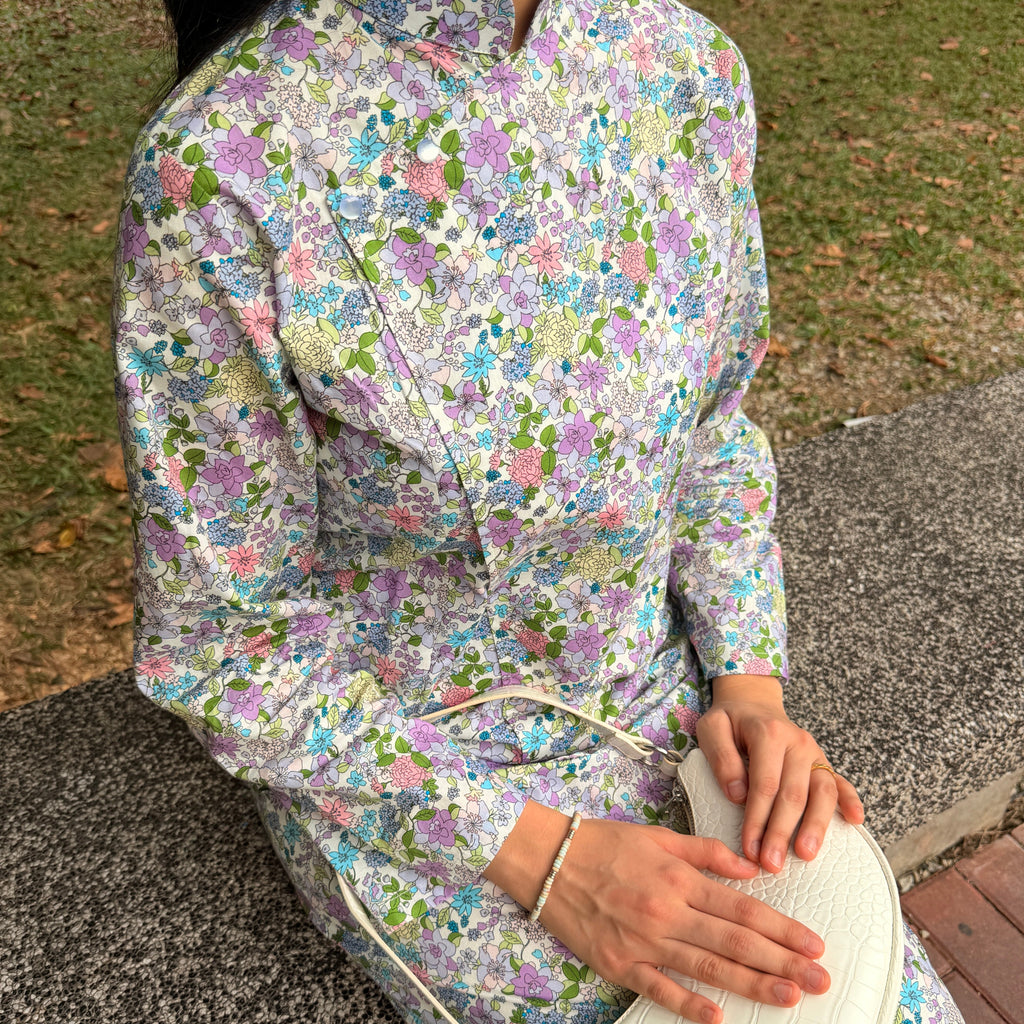 Kurung Shanghai Cotton Motif Flora