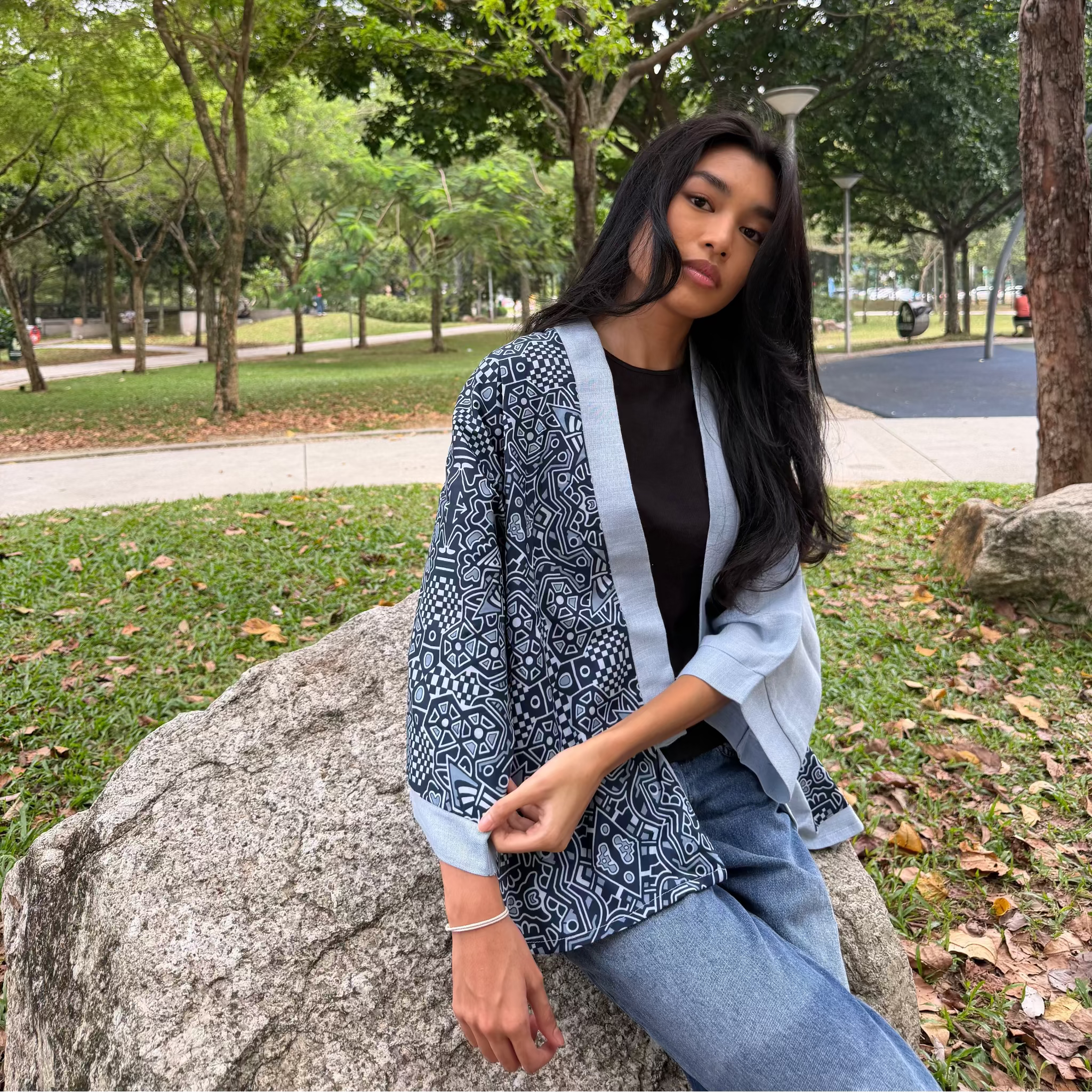 Linen Cardigan Batik