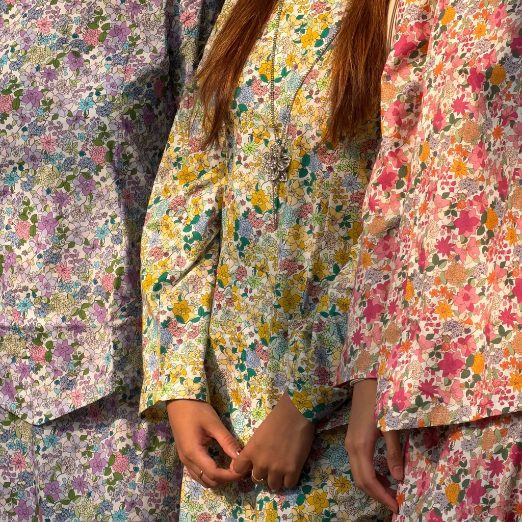 Kurung Shanghai Cotton Motif Flora